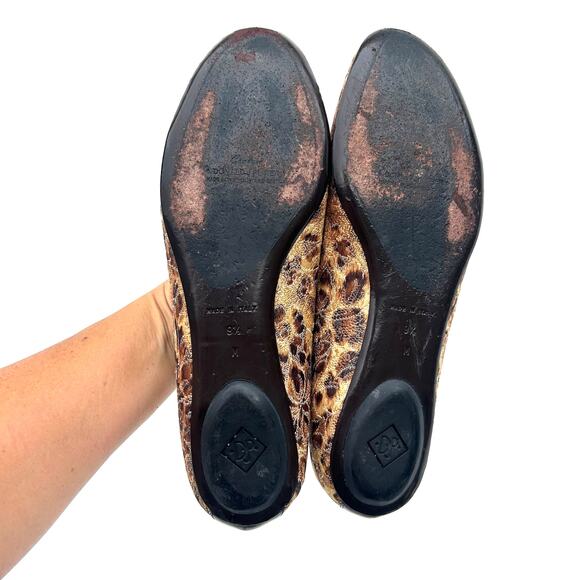 Donald J Pliner Henna Leopard Print Tapestry Mary Jane Ballet Flats Size 9.5 - Picture 2 of 9